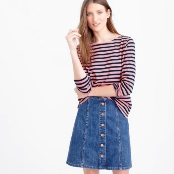 J. Crew Boatneck Stripe Top - Picture 3 of 8